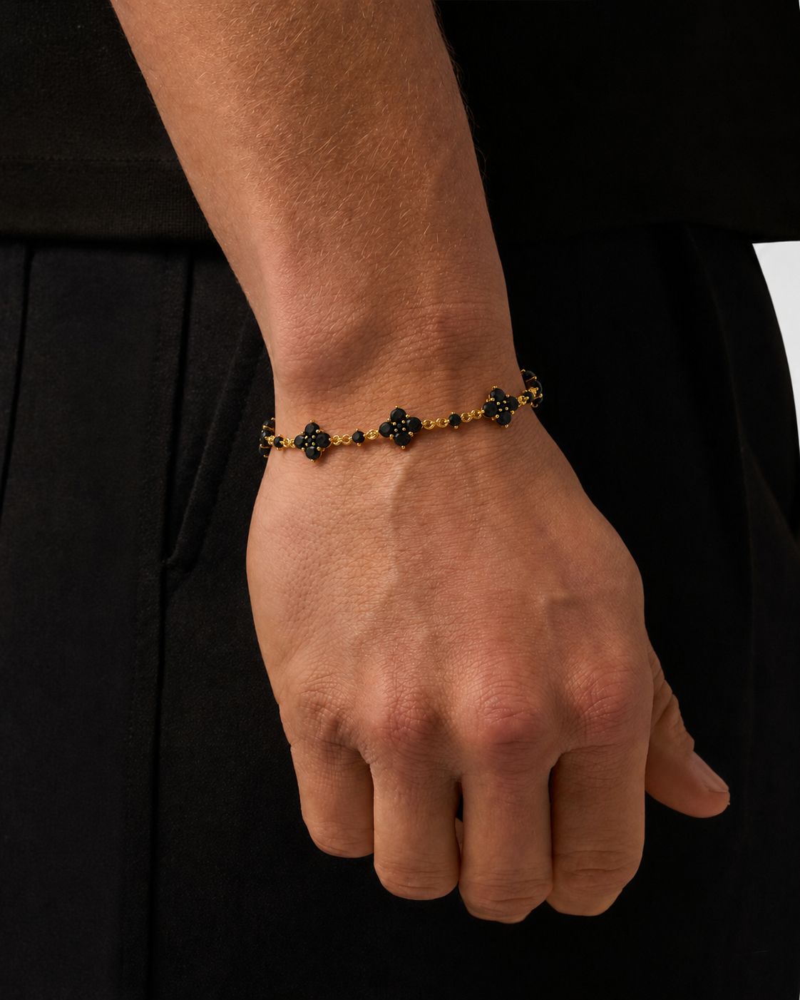 Fortuna Bracelet | Black Stone Gold 2