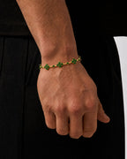 Fortuna Bracelet | Green Stone Gold 2