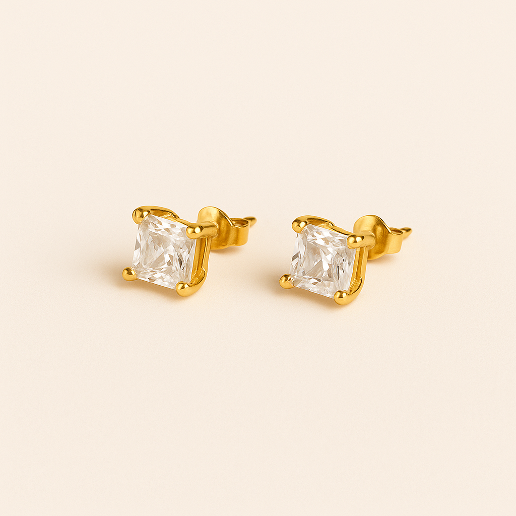 April Square Studs 1