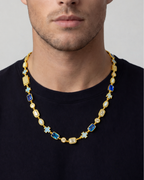 Royal Azure Mosaic Necklace | 18K Gold 2
