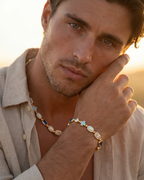 Royal Azure Mosaic Necklace | 18K Gold 3