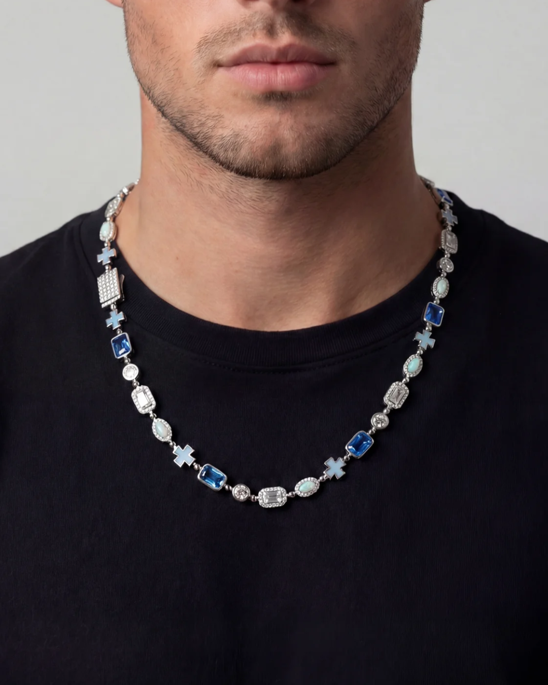 Royal Azure Mosaic Necklace | Silver 2