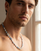 Royal Azure Mosaic Necklace | Silver 3