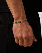 Fortuna Bracelet | Green Stone Silver 2