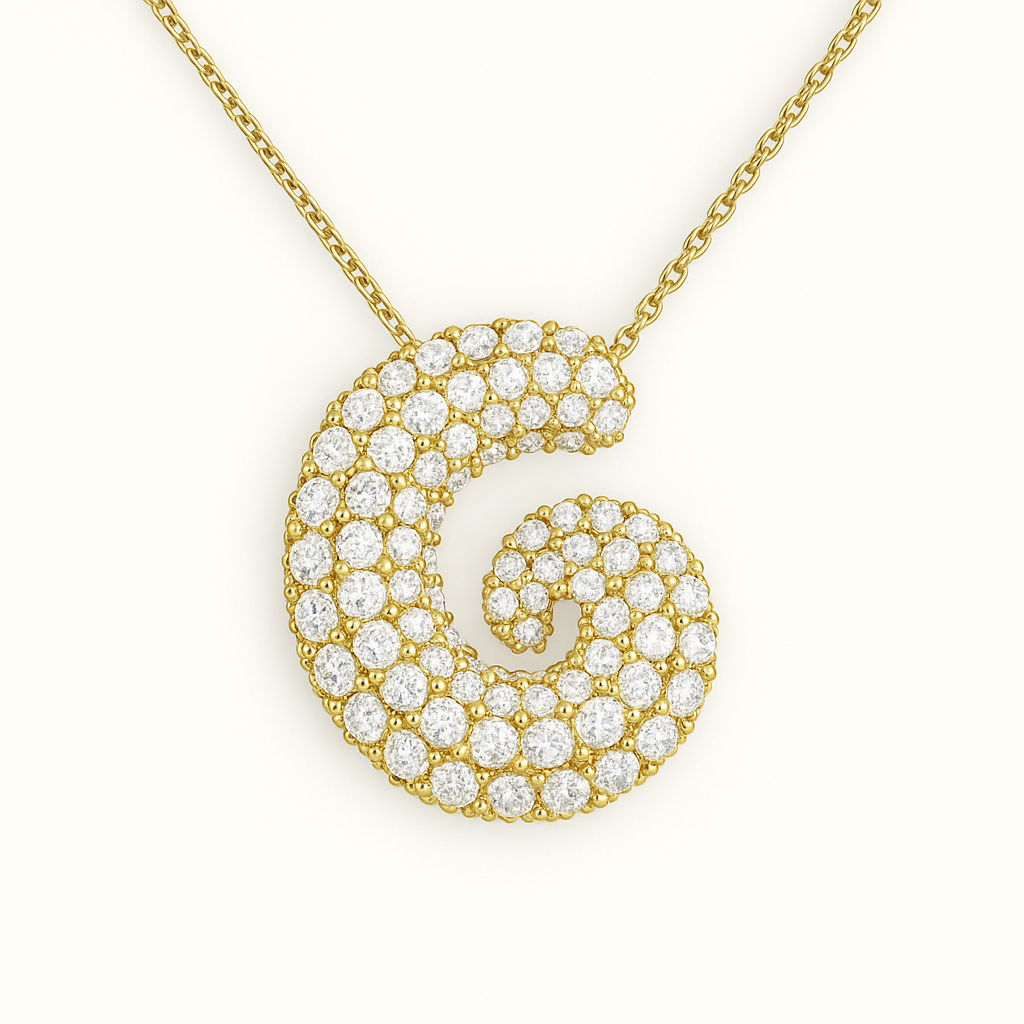Golden Initial Necklace 13