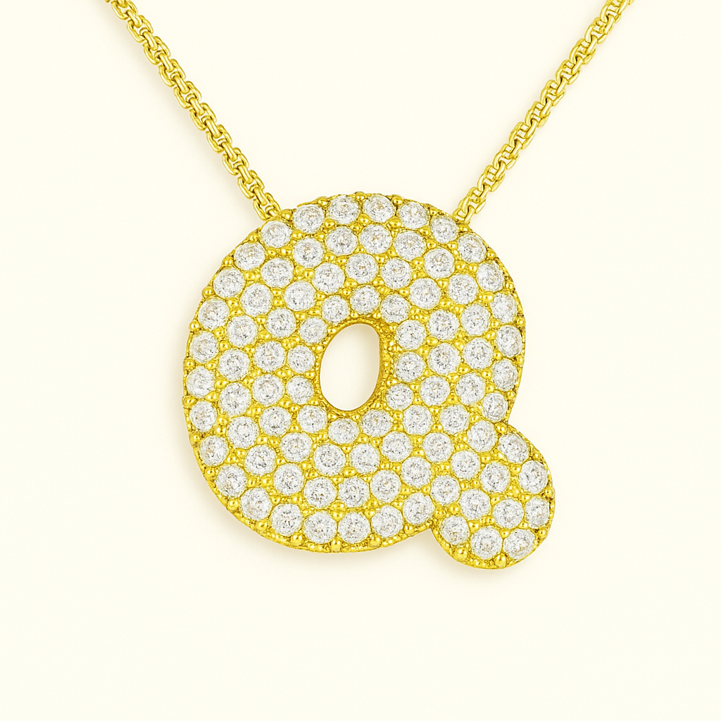 Golden Initial Necklace 23