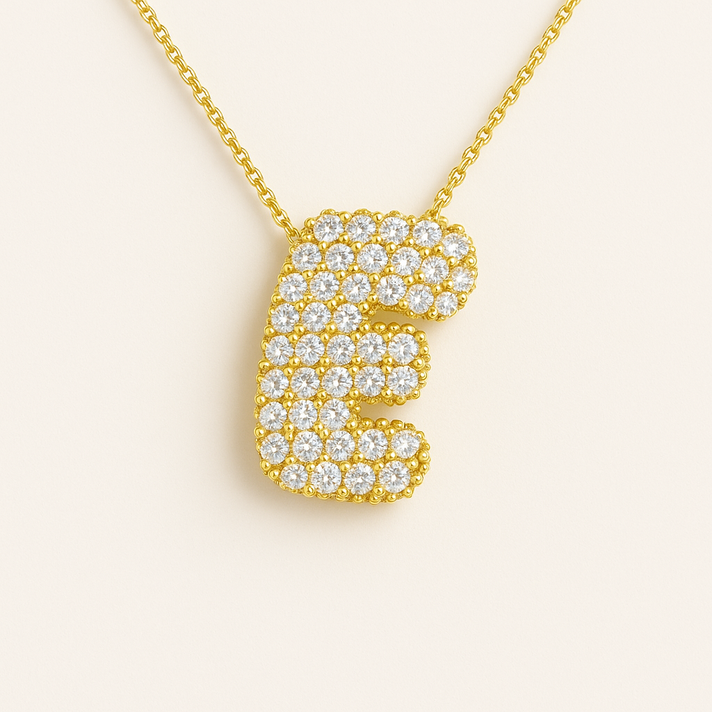 Golden Initial Necklace 11
