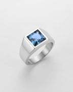 Aquamarine Ring | Titanium Steel 3