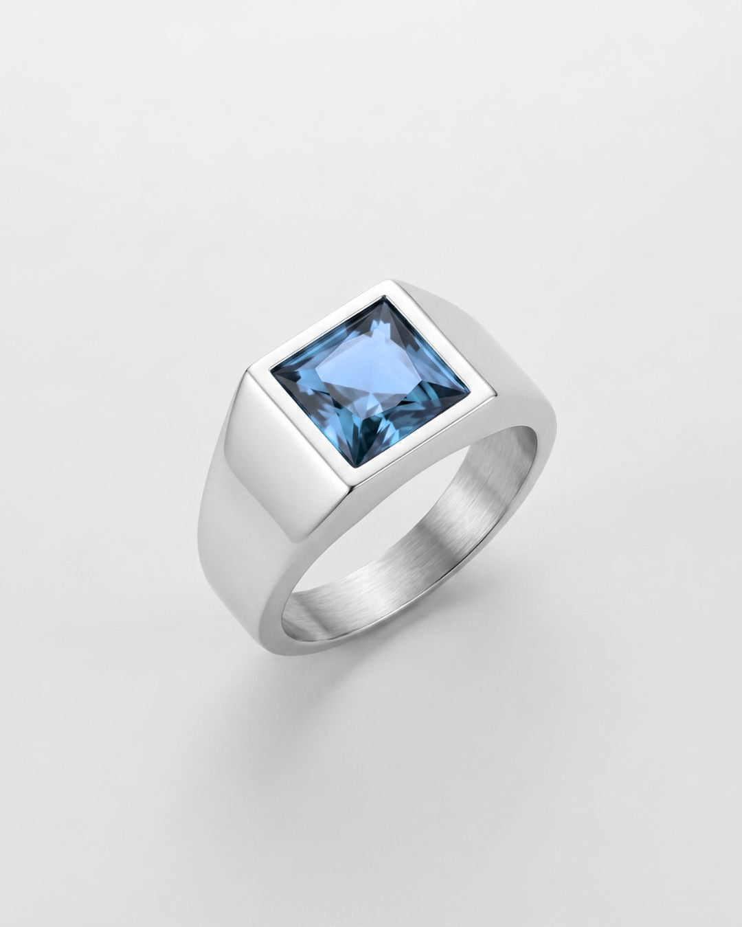 Aquamarine Ring | Titanium Steel 3