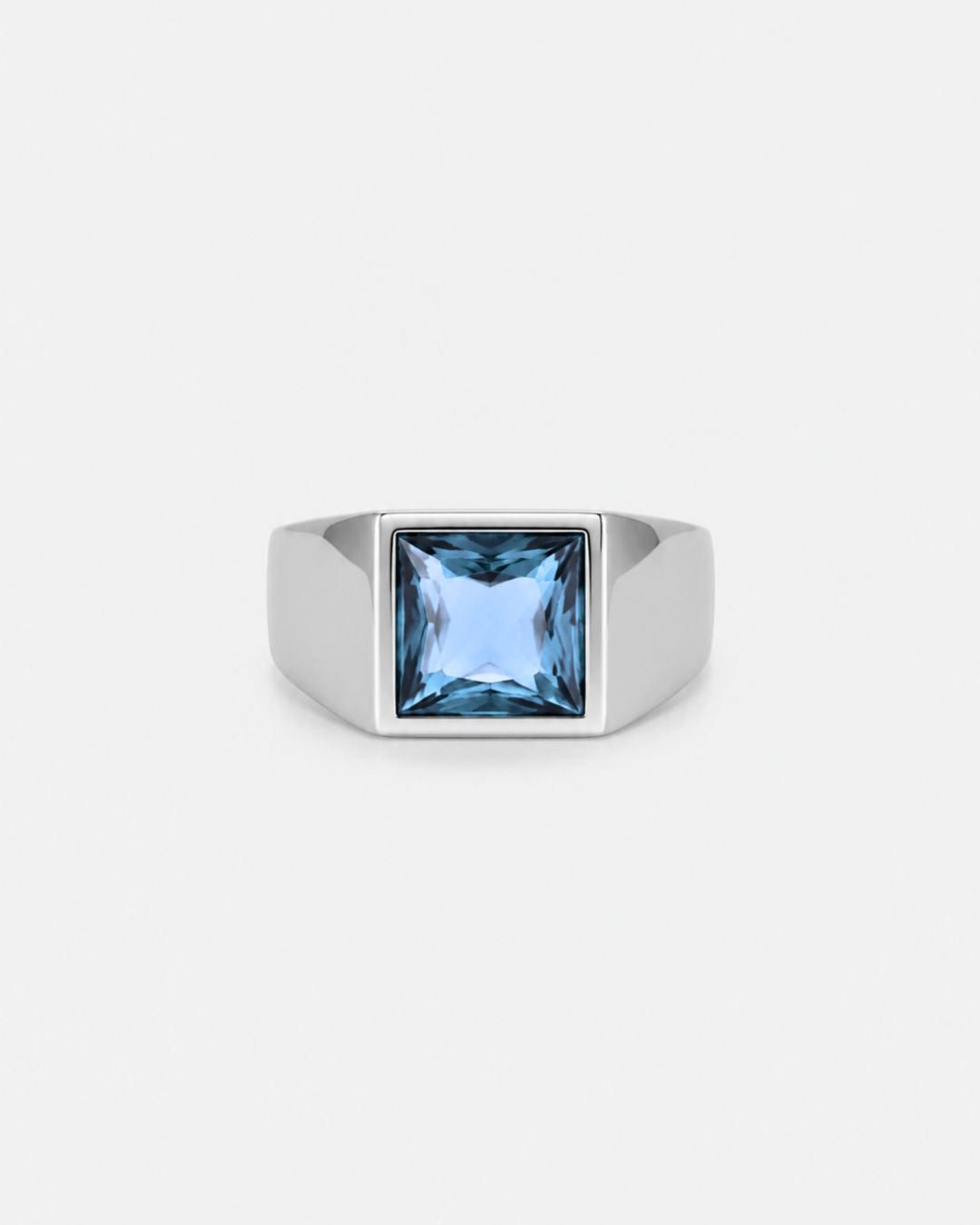 Aquamarine Ring | Titanium Steel 5