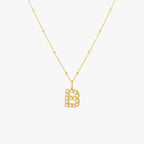 Pearl Initial Necklace 10