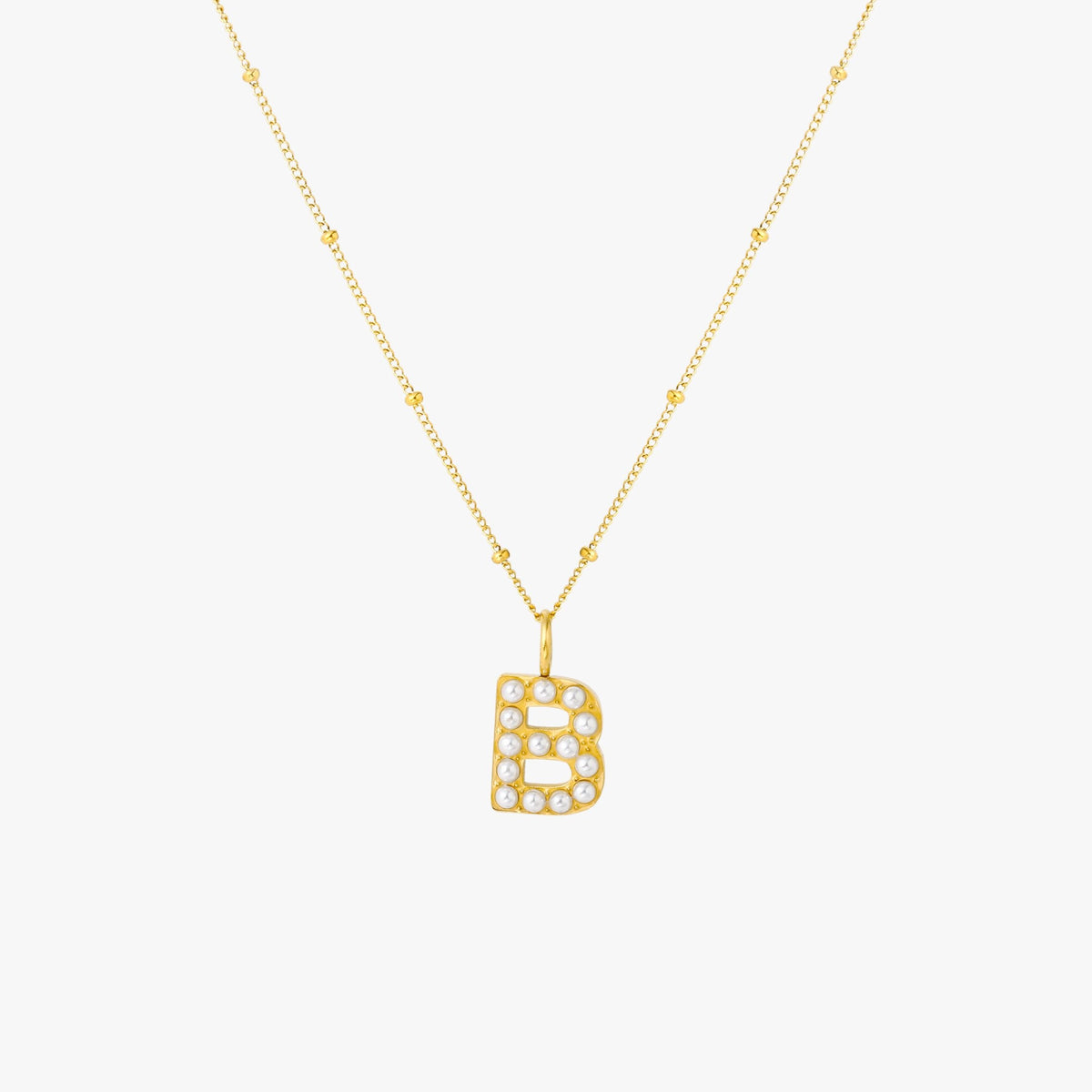 Pearl Initial Necklace 10