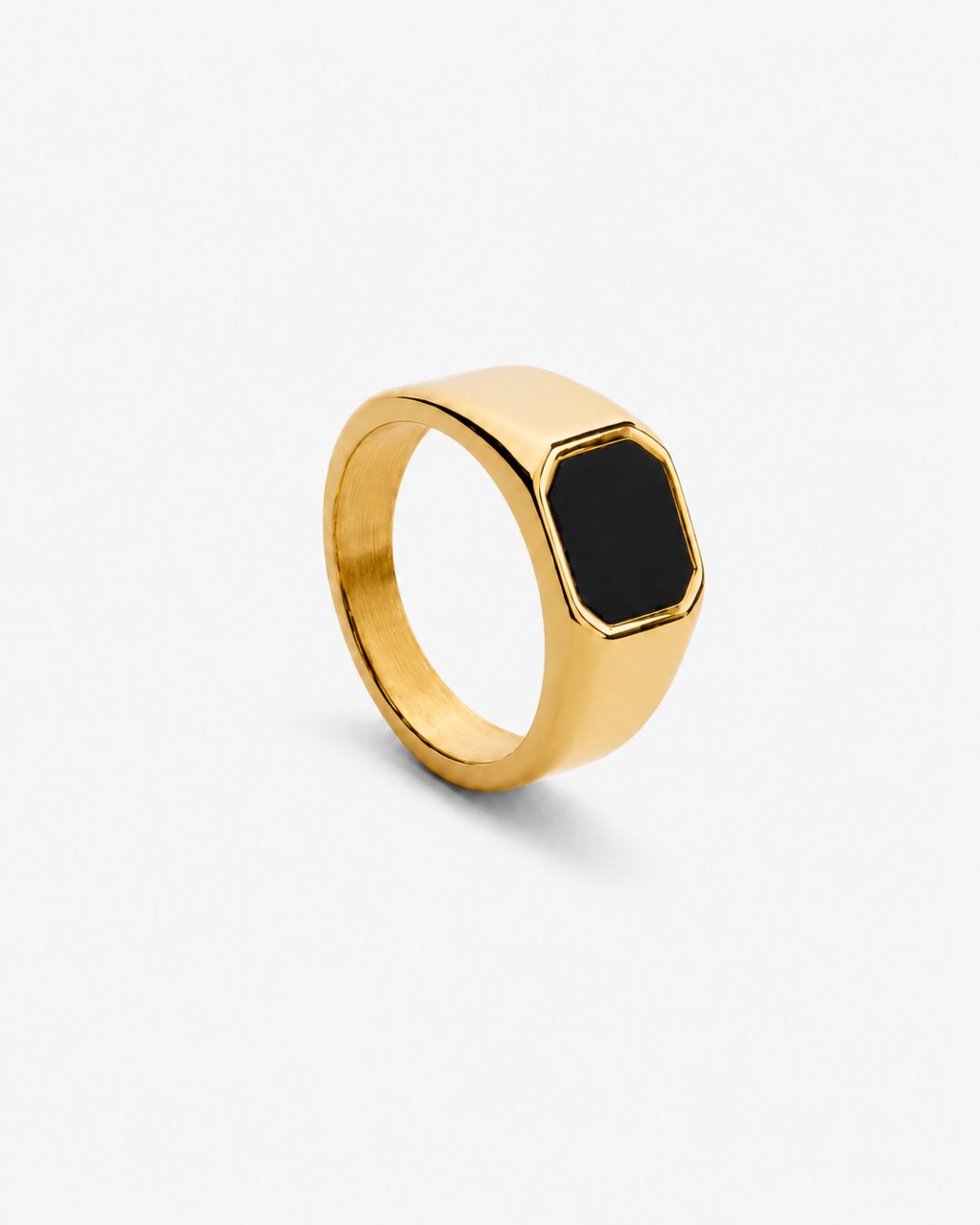 Black Onyx Signet Ring | Gold 3
