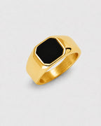 Black Onyx Signet Ring | Gold 5