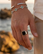Black Onyx Signet Ring | Silver 2