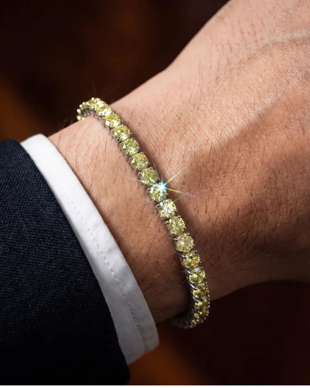 Champagne Éclat Bracelet | Champagne Moissanite 4