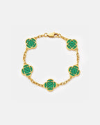 Charm Bracelet Malachite I Gold 1