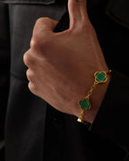 Charm Bracelet Malachite I Gold 2