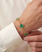 Charm Bracelet Malachite I Gold 5