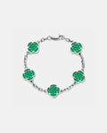 Charm Bracelet | Malachite Silver 1