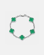 Charm Bracelet | Malachite Silver 1
