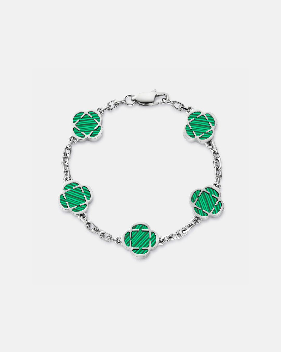 Charm Bracelet | Malachite Silver 1