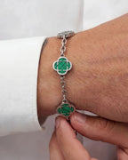 Charm Bracelet | Malachite Silver 4