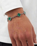 Charm Bracelet | Malachite Silver 2