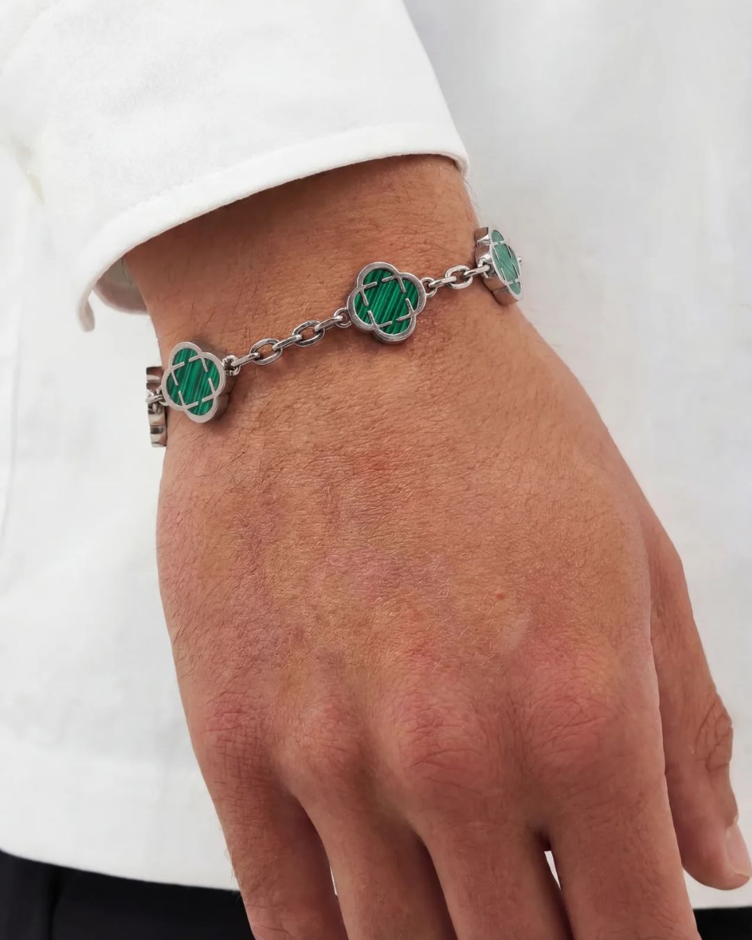 Charm Bracelet | Malachite Silver 2
