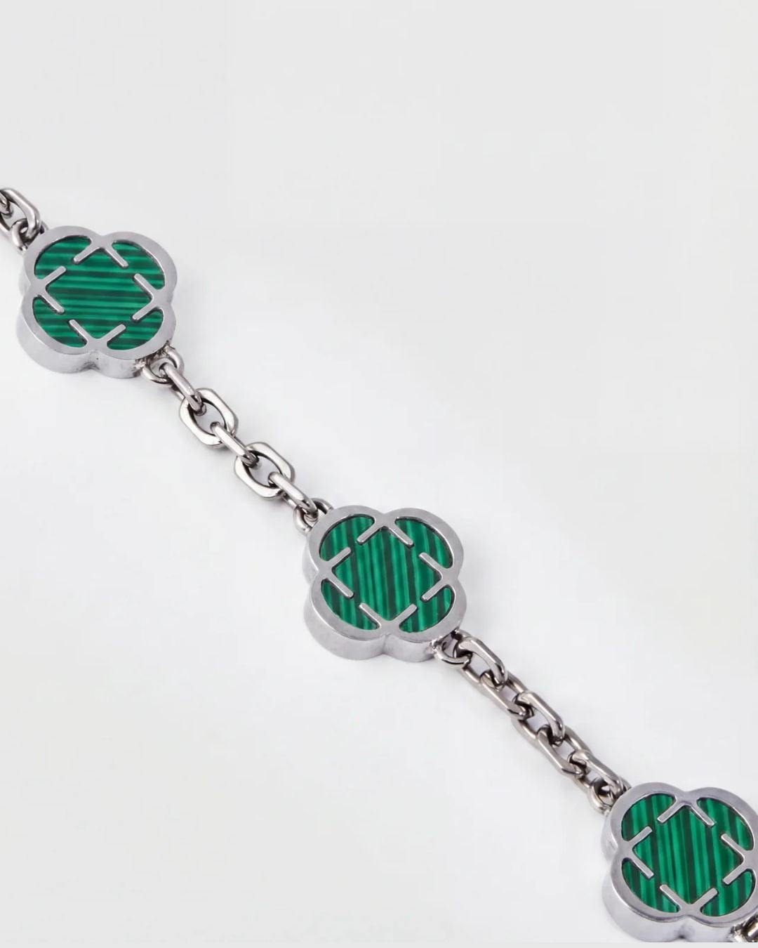 Charm Bracelet | Malachite Silver 5