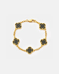 Charm Bracelet Onyx Black I Gold 1
