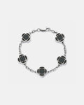 Charm Bracelet | Onyx Black Silver 1