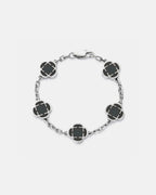 Charm Bracelet | Onyx Black Silver 1