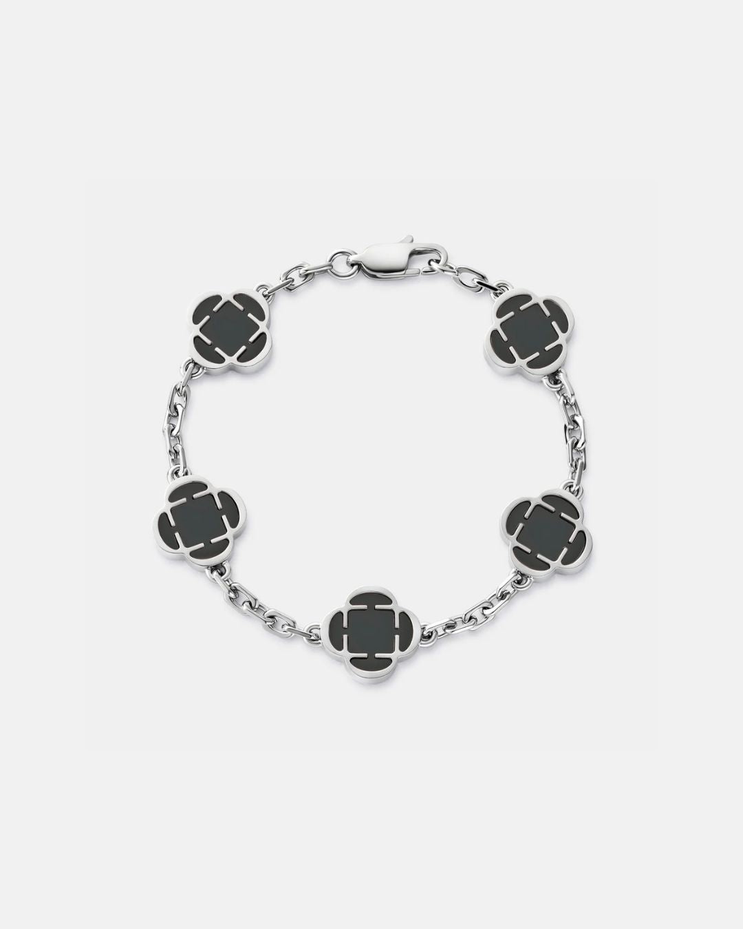 Charm Bracelet | Onyx Black Silver 1