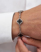 Charm Bracelet | Onyx Black Silver 5