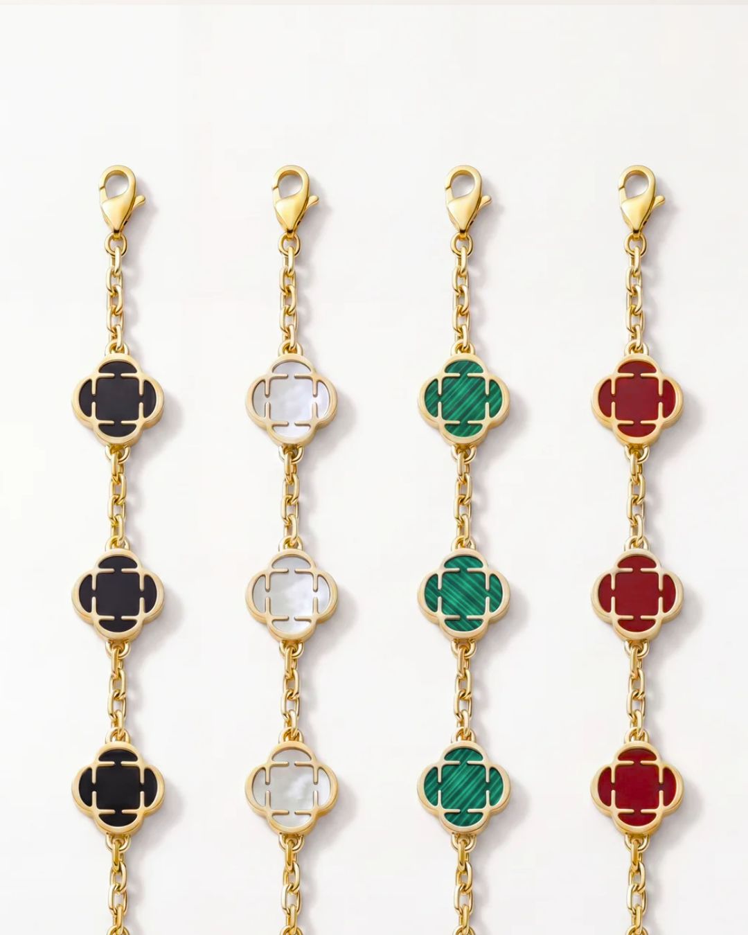 Charm Bracelet Malachite I Gold 4