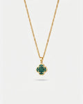 Charm Necklace | Malachite Gold 1