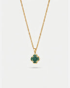 Charm Necklace | Malachite Gold 1