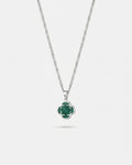 Charm Necklace | Malachite Silver 1