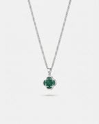 Charm Necklace | Malachite Silver 1