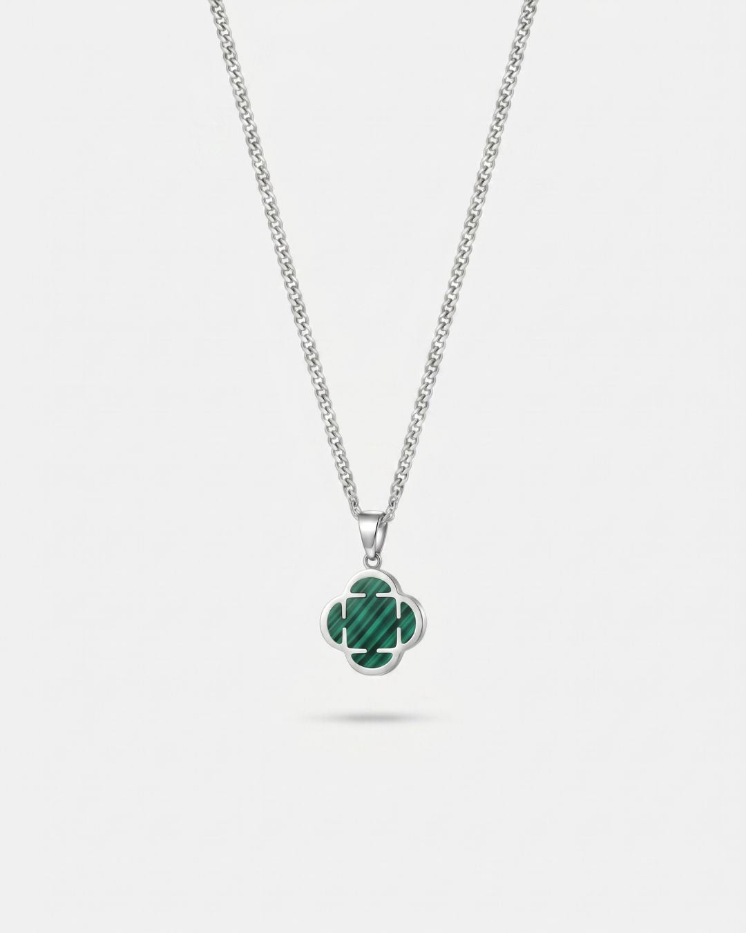Charm Necklace | Malachite Silver 1