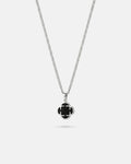Charm Necklace | Onyx Black Silver 1