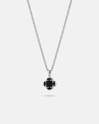 Charm Necklace | Onyx Black Silver 1