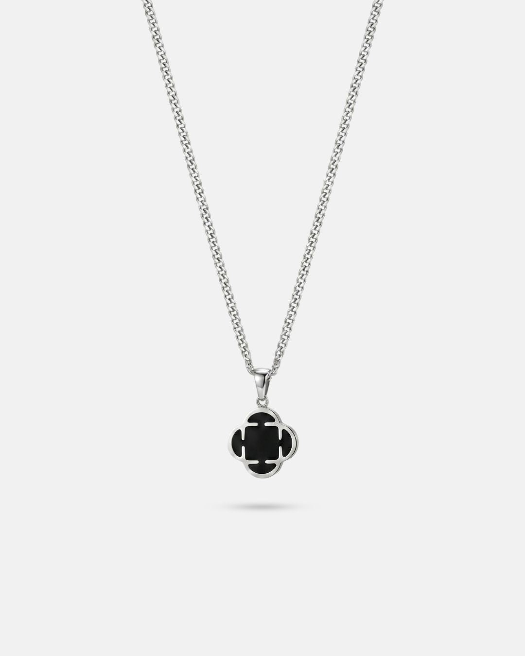 Charm Necklace | Onyx Black Silver 1