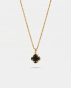 Charm Necklace | Onyx Black Gold 1