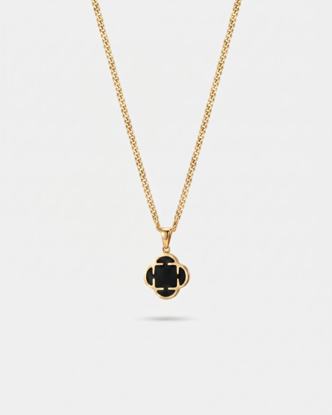 Charm Necklace | Onyx Black Gold 1