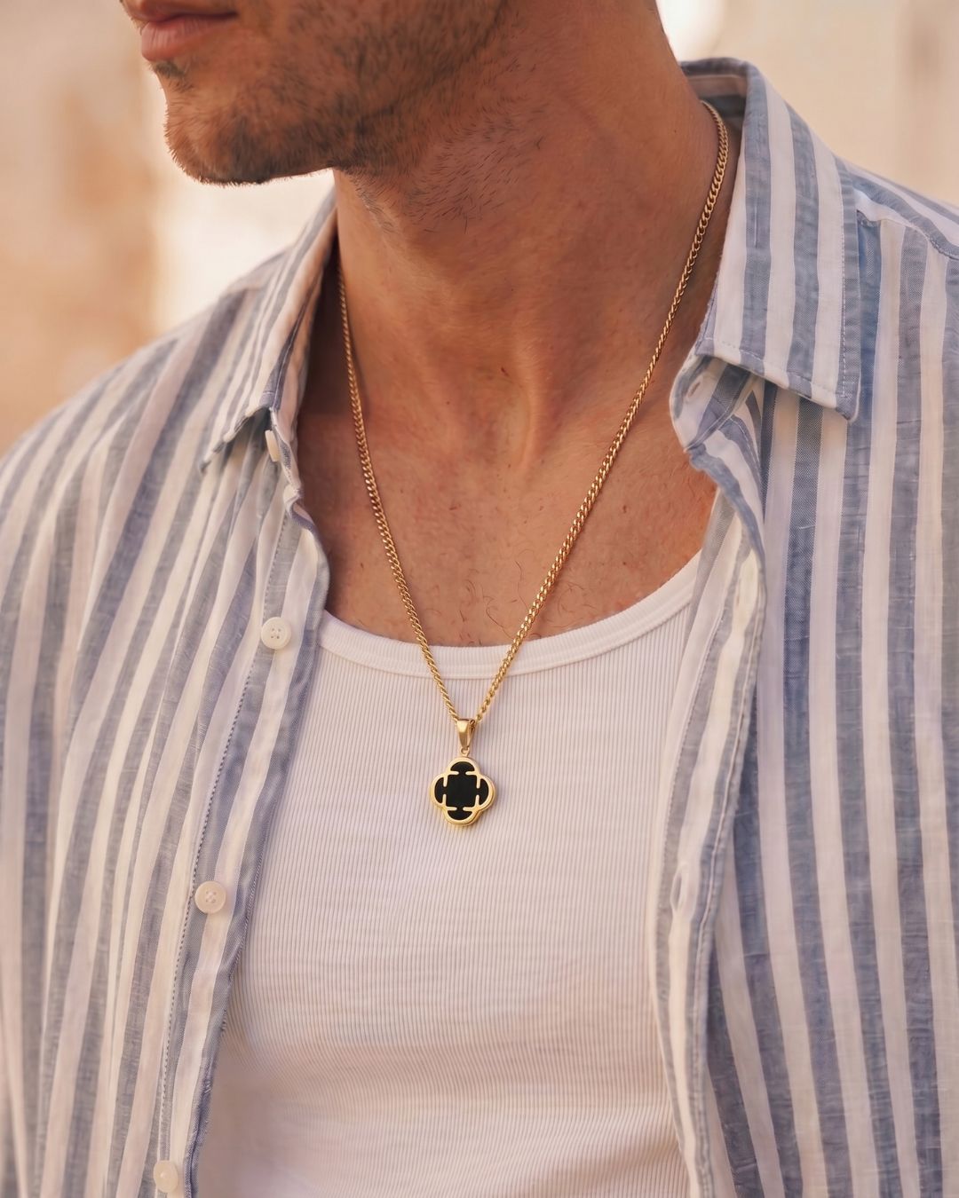 Charm Necklace | Onyx Black Gold 4