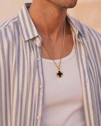 Charm Necklace | Onyx Black Gold 2