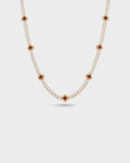 Clover Necklace | Burgundy Gold 1