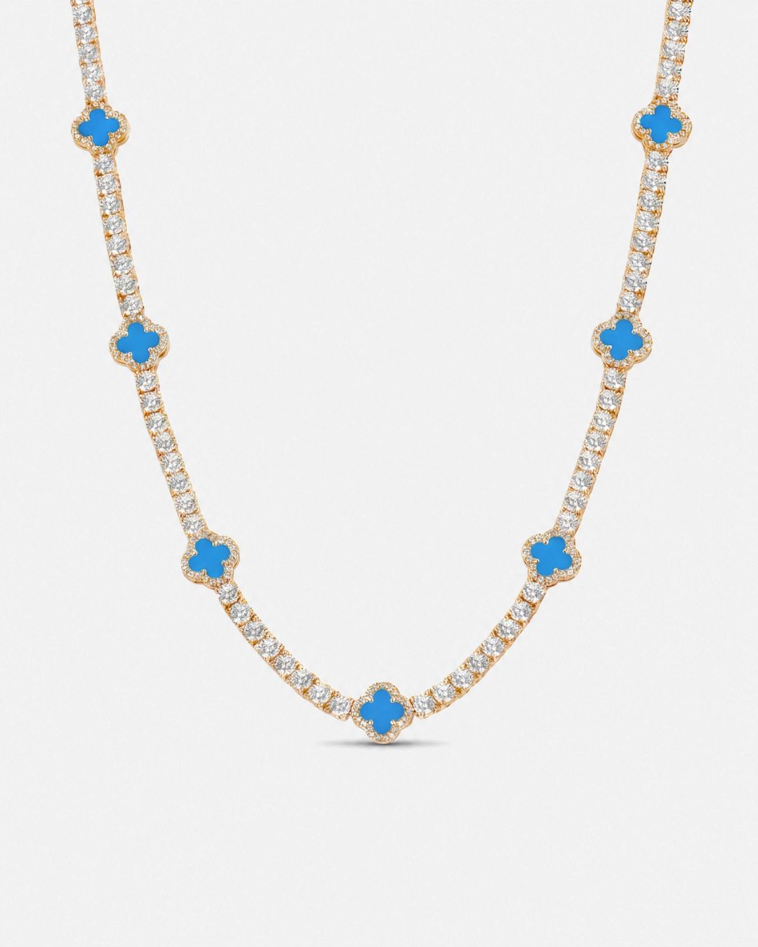 Clover Necklace | Azure Gold 1